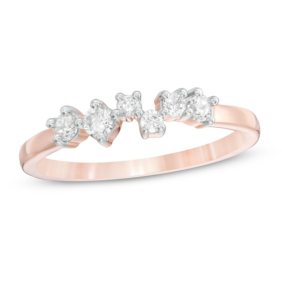 1/4 CT. T.w. Diamond Scatter Band in 10K Rose Gold
