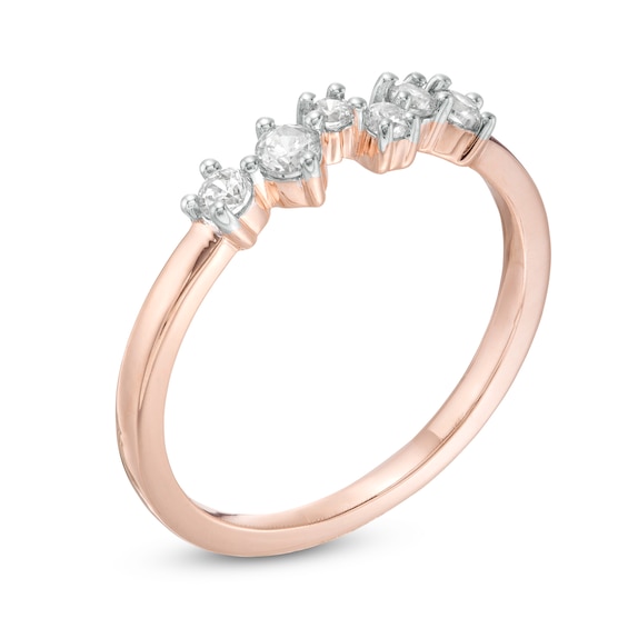 1/4 CT. T.w. Diamond Scatter Band in 10K Rose Gold