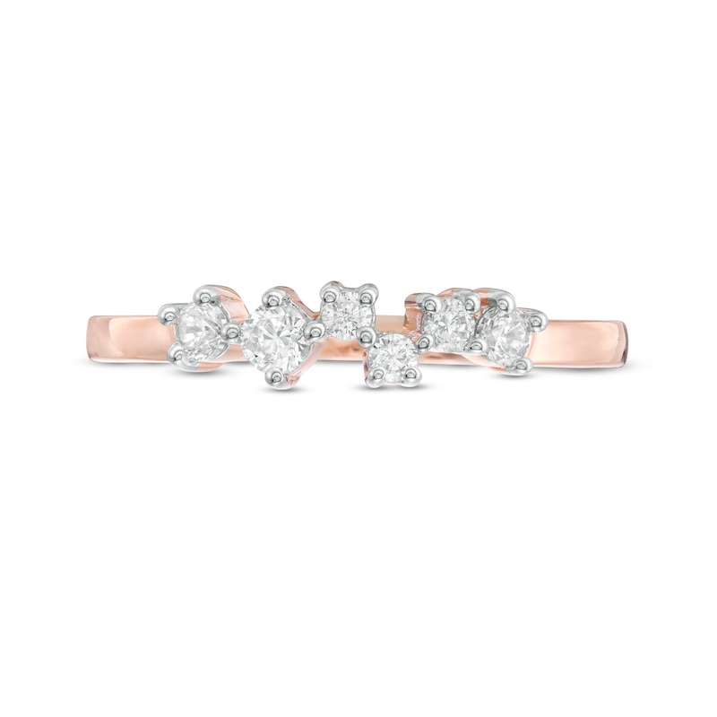 1/4 CT. T.W. Diamond Scatter Band in 10K Rose Gold