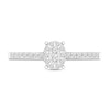 Thumbnail Image 1 of 1/8 CT. T.W. Composite Diamond Oval Frame Promise Ring in 10K White Gold