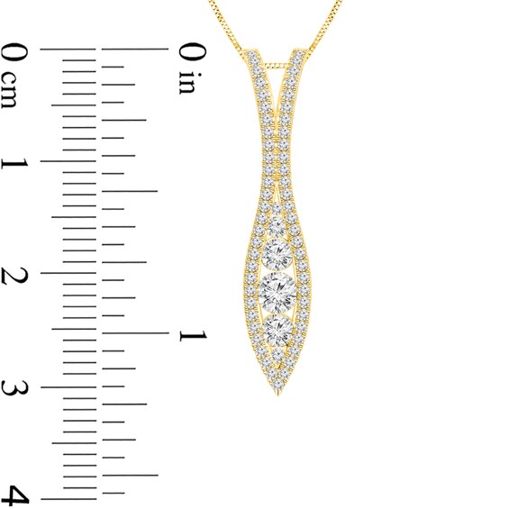5/8 CT. T.W. Diamond Elongated Marquise Pendant in 10K Gold 5/8 CT. T.W. Diamond Elongated Marquise Pendant in 10K Gold