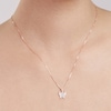 Thumbnail Image 2 of 1/3 CT. T.W. Multi-Stone Diamond Butterfly Pendant in 10K Rose Gold