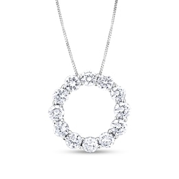 2-7/8 CT. T.W. Diamond Circle Pendant in 14K White Gold