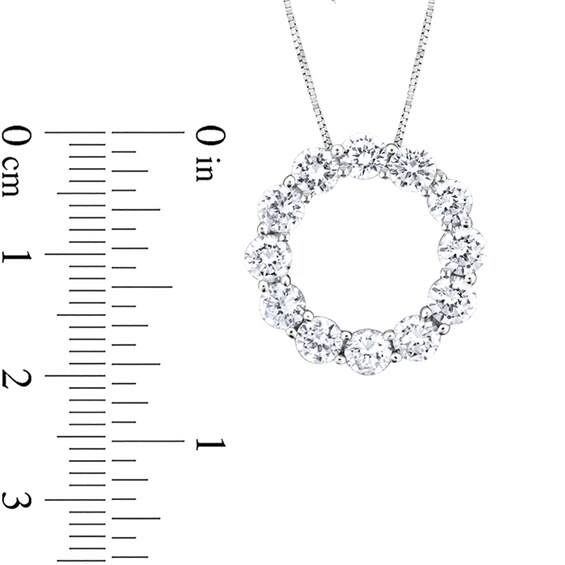 2-7/8 CT. T.w. Diamond Circle Pendant in 14K White Gold
