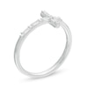 Thumbnail Image 2 of 1/6 CT. T.W. Baguette and Round Diamond Sideways Cross Ring in 10K White Gold