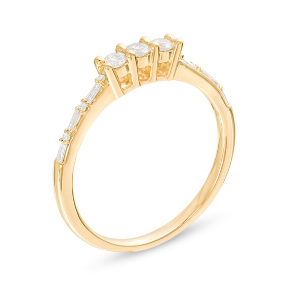 1/4 CT. T.w. Diamond Three Stone Promise Ring in 10K Gold