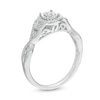 Thumbnail Image 3 of 1/6 CT. T.W. Composite Diamond Frame Petal-Sides Promise Ring in 10K White Gold