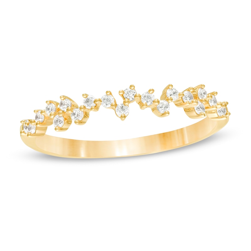 Main Image 1 of 1/5 CT. T.W. Diamond Scattered Anniversary Band in 10K Gold