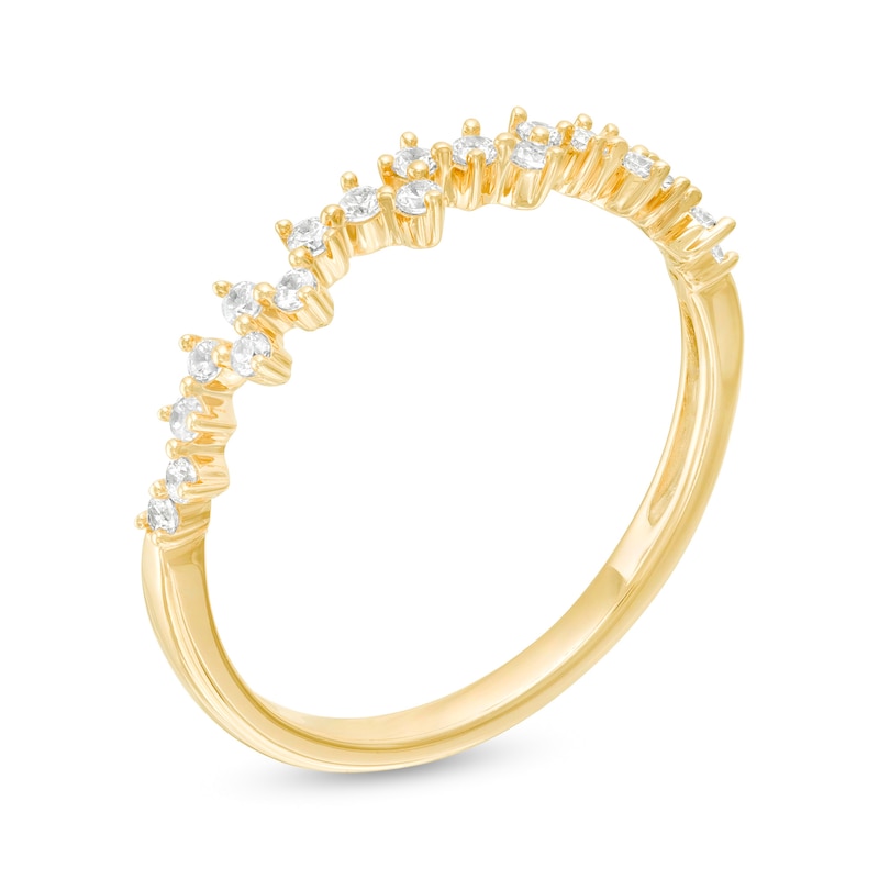 Main Image 3 of 1/5 CT. T.W. Diamond Scattered Anniversary Band in 10K Gold