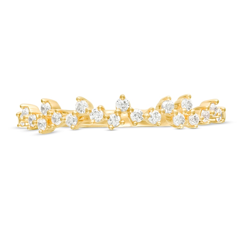 Main Image 4 of 1/5 CT. T.W. Diamond Scattered Anniversary Band in 10K Gold