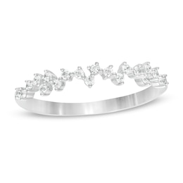 1/5 CT. T.W. Diamond Scattered Anniversary Band in 10K White Gold