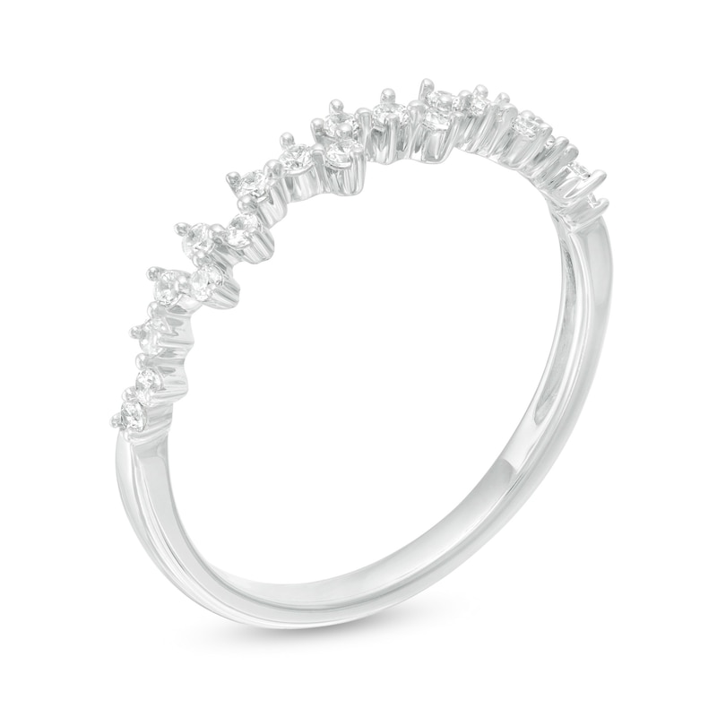 Main Image 3 of 1/5 CT. T.W. Diamond Scattered Anniversary Band in 10K White Gold