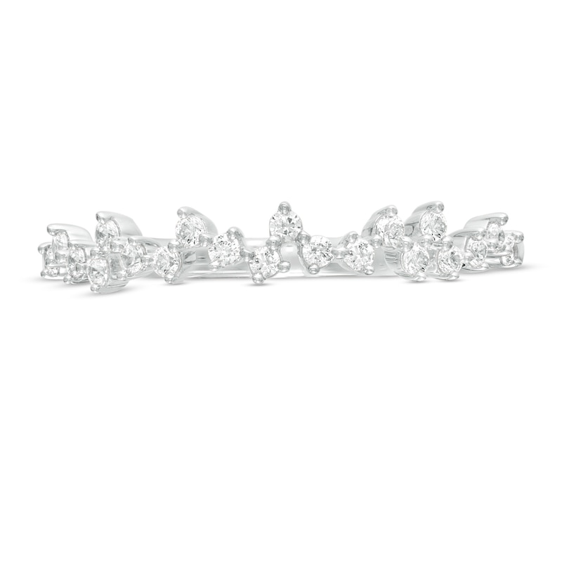 Main Image 4 of 1/5 CT. T.W. Diamond Scattered Anniversary Band in 10K White Gold