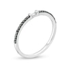 Thumbnail Image 3 of 1/10 CT. T.W. Enhanced Black and White Diamond Anniversary Band in 10K White Gold