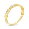 Thumbnail Image 3 of 1/6 CT. T.W. Baguette Diamond Vintage-Style Twist Anniversary Band in 10K Gold