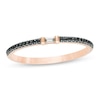 Thumbnail Image 1 of 1/10 CT. T.W. Enhanced Black and White Diamond Anniversary Band in 10K Rose Gold