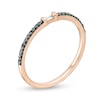 Thumbnail Image 3 of 1/10 CT. T.W. Enhanced Black and White Diamond Anniversary Band in 10K Rose Gold