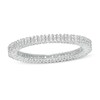 Thumbnail Image 1 of 1/2 CT. T.W. Baguette and Round Duo Diamond Eternity Band in 10K White Gold