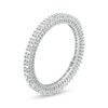 Thumbnail Image 2 of 1/2 CT. T.W. Baguette and Round Duo Diamond Eternity Band in 10K White Gold