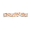 Thumbnail Image 4 of 1/6 CT. T.W. Diamond Twist Anniversary Band in 10K Rose Gold
