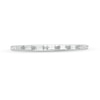 Thumbnail Image 4 of 1/8 CT. T.W. Baguette and Round Diamond Anniversary Band in 10K White Gold
