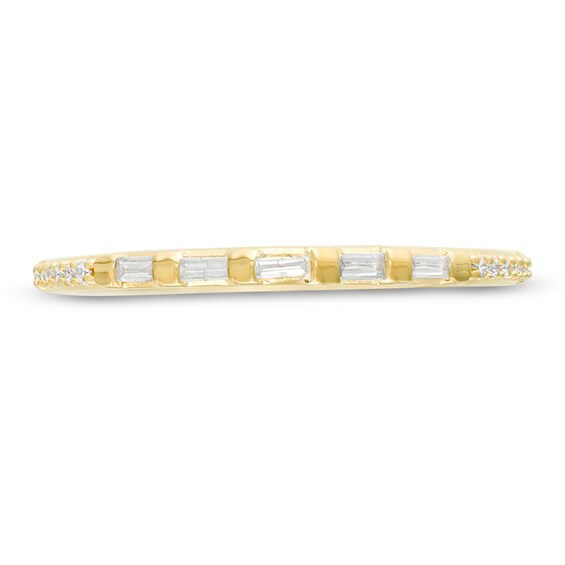 1/8 CT. T.w. Baguette and Round Diamond Anniversary Band in 10K Gold