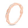 Thumbnail Image 2 of 1/6 CT. T.W. Baguette Diamond Vintage-Style Twist Anniversary Band in 10K Rose Gold