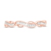 Thumbnail Image 4 of 1/6 CT. T.W. Baguette Diamond Vintage-Style Twist Anniversary Band in 10K Rose Gold