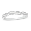 Thumbnail Image 1 of 1/6 CT. T.W. Baguette Diamond Vintage-Style Twist Anniversary Band in 10K White Gold
