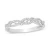 Thumbnail Image 1 of 1/6 CT. T.W. Diamond Twist Anniversary Band in 10K White Gold