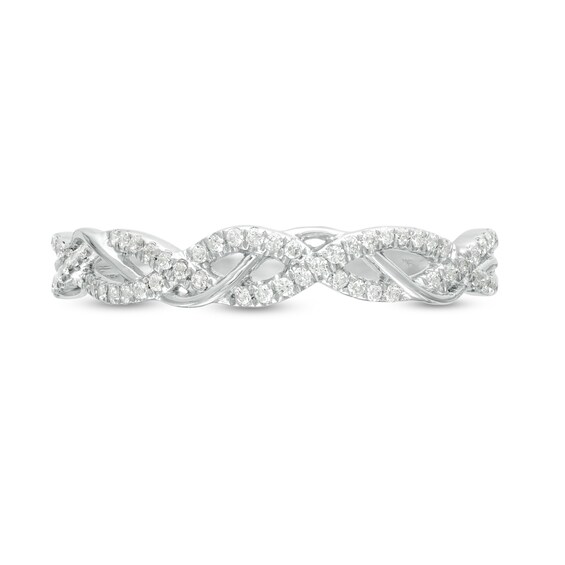 1/6 CT. T.w. Diamond Twist Anniversary Band in 10K White Gold
