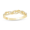 Thumbnail Image 1 of 1/6 CT. T.W. Diamond Twist Anniversary Band in 10K Gold