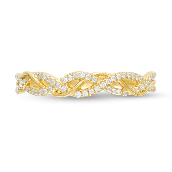 1/6 CT. T.w. Diamond Twist Anniversary Band in 10K Gold