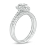 Thumbnail Image 3 of 1 CT. T.W. Pear-Shaped Multi-Diamond Frame Bridal Set in 10K White Gold