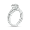 Thumbnail Image 3 of 1/2 CT. T.W. Composite Diamond Heart-Shaped Frame Bridal Set in 10K White Gold