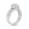 Thumbnail Image 3 of 1 CT. T.W. Composite Diamond Double Frame Vintage-Style Three Piece Bridal Set in 10K White Gold