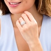Thumbnail Image 1 of 1-1/2 CT. T.W. Composite Diamond Double Frame Multi-Row Three Piece Bridal Set in 10K White Gold