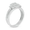Thumbnail Image 3 of 1/2 CT. T.W. Composite Diamond Frame Collar Bridal Set in 10K White Gold
