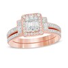 Thumbnail Image 0 of 1/2 CT. T.W. Composite Diamond Frame Collar Bridal Set in 10K Rose Gold