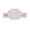 Thumbnail Image 3 of 1/2 CT. T.W. Composite Diamond Frame Collar Bridal Set in 10K Rose Gold