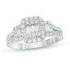 Thumbnail Image 0 of 7/8 CT. T.W. Composite Diamond Cushion Frame Engagement Ring in 10K White Gold