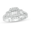 Thumbnail Image 1 of 7/8 CT. T.W. Composite Diamond Cushion Frame Engagement Ring in 10K White Gold