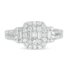 Thumbnail Image 3 of 7/8 CT. T.W. Composite Diamond Cushion Frame Engagement Ring in 10K White Gold