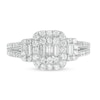 Thumbnail Image 4 of 7/8 CT. T.W. Composite Diamond Cushion Frame Engagement Ring in 10K White Gold