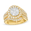 Thumbnail Image 1 of 2 CT. T.W. Composite Diamond Bypass Multi-Row Split Shank Engagement Ring in 10K Gold
