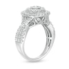 Thumbnail Image 2 of 1-5/8 CT. T.W. Diamond Double Cushion Frame Twist Shank Engagement Ring in 10K White Gold