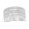 Thumbnail Image 0 of 2 CT. T.W. Diamond Multi-Row Vintage-Style Engagement Ring in 10K White Gold