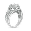 Thumbnail Image 3 of 2 CT. T.W. Composite Diamond Bypass Multi-Row Split Shank Engagement Ring in 10K White Gold