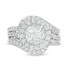 2 CT. T.W. Composite Diamond Bypass Multi-Row Split Shank Engagement Ring in 10K White Gold