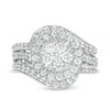 Thumbnail Image 4 of 2 CT. T.W. Composite Diamond Bypass Multi-Row Split Shank Engagement Ring in 10K White Gold